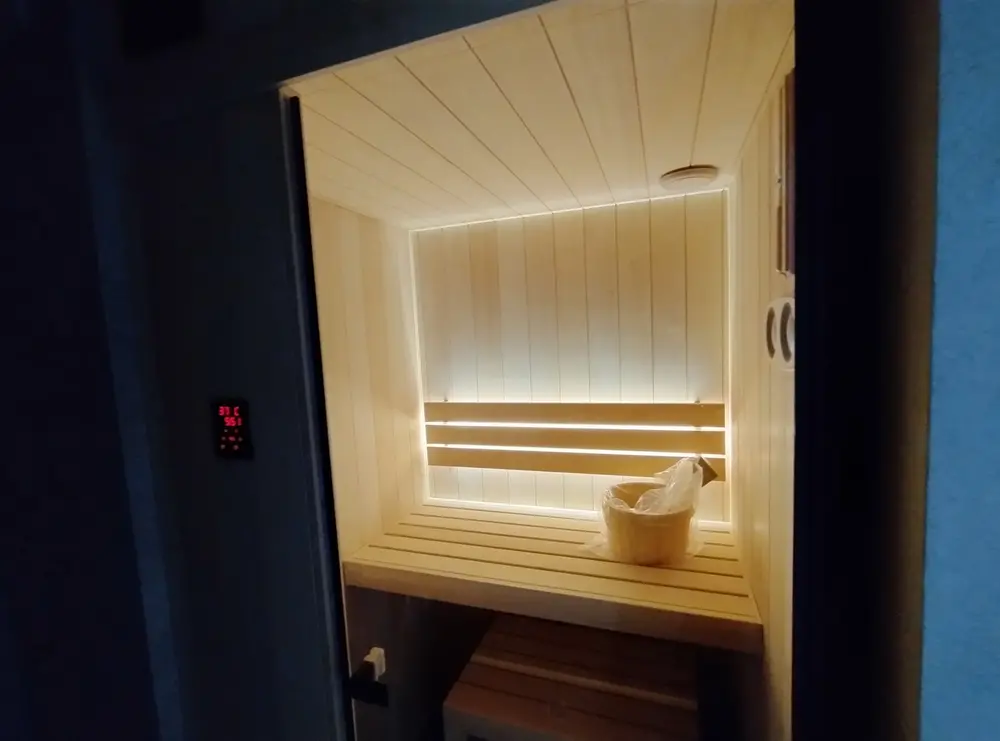 Mini sauna wnętrze